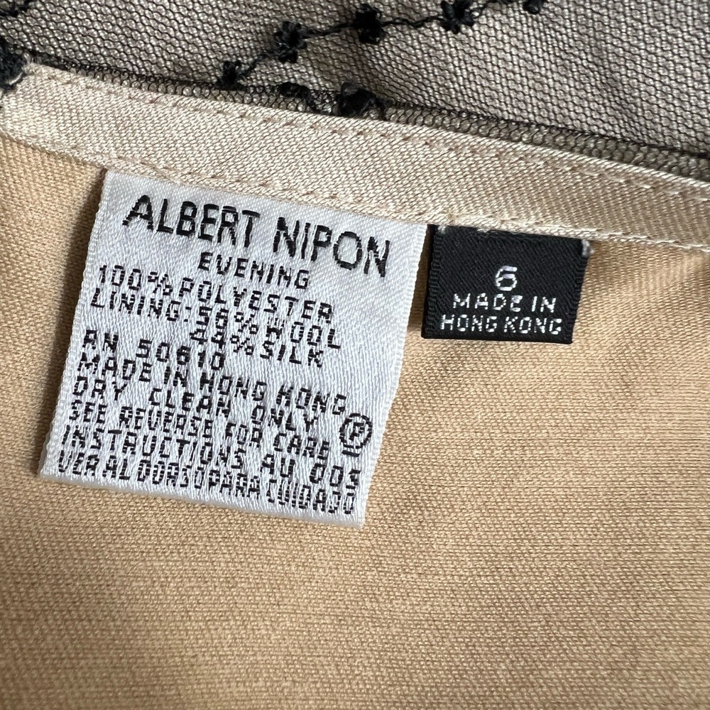 Albert Nipon Black and Cream Midi Skirt - Picture 4 of 4